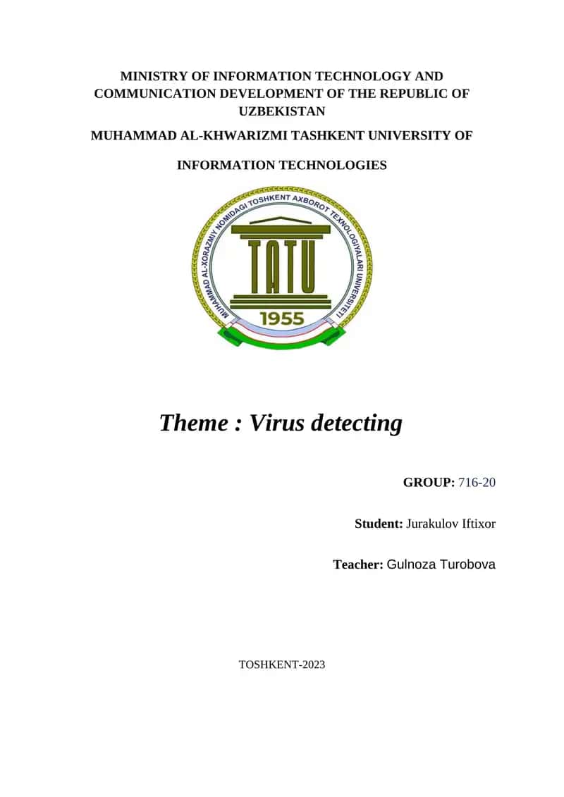 Virus detecting 1