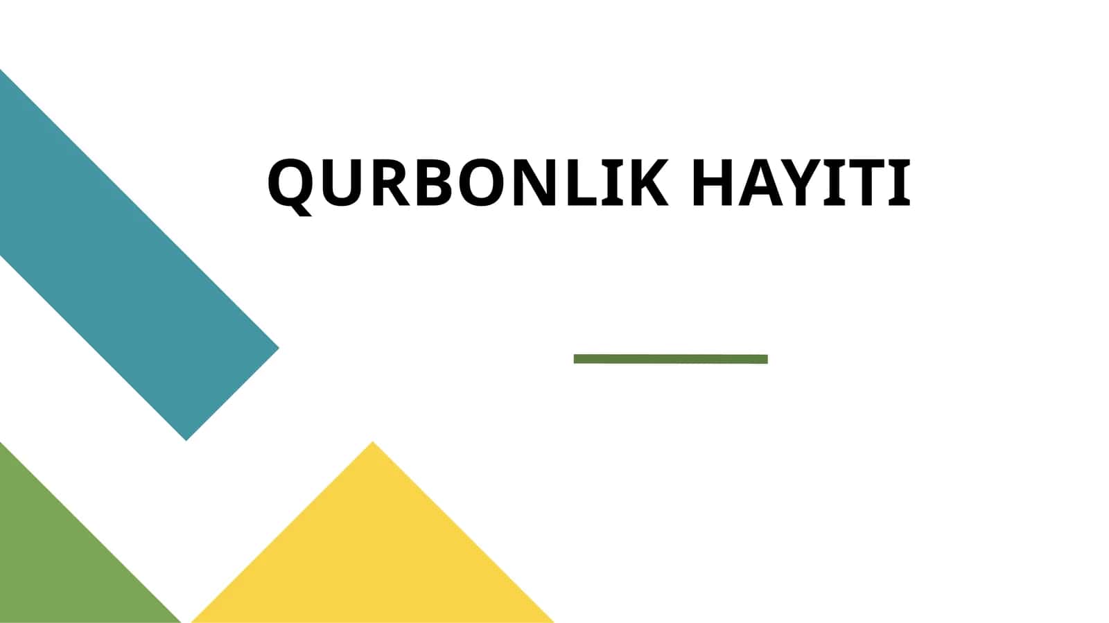 QURBONLIK HAYITI 1