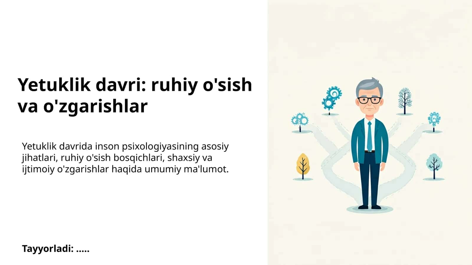 Yetuklik davri: ruhiy o'sish va o'zgarishlar 1