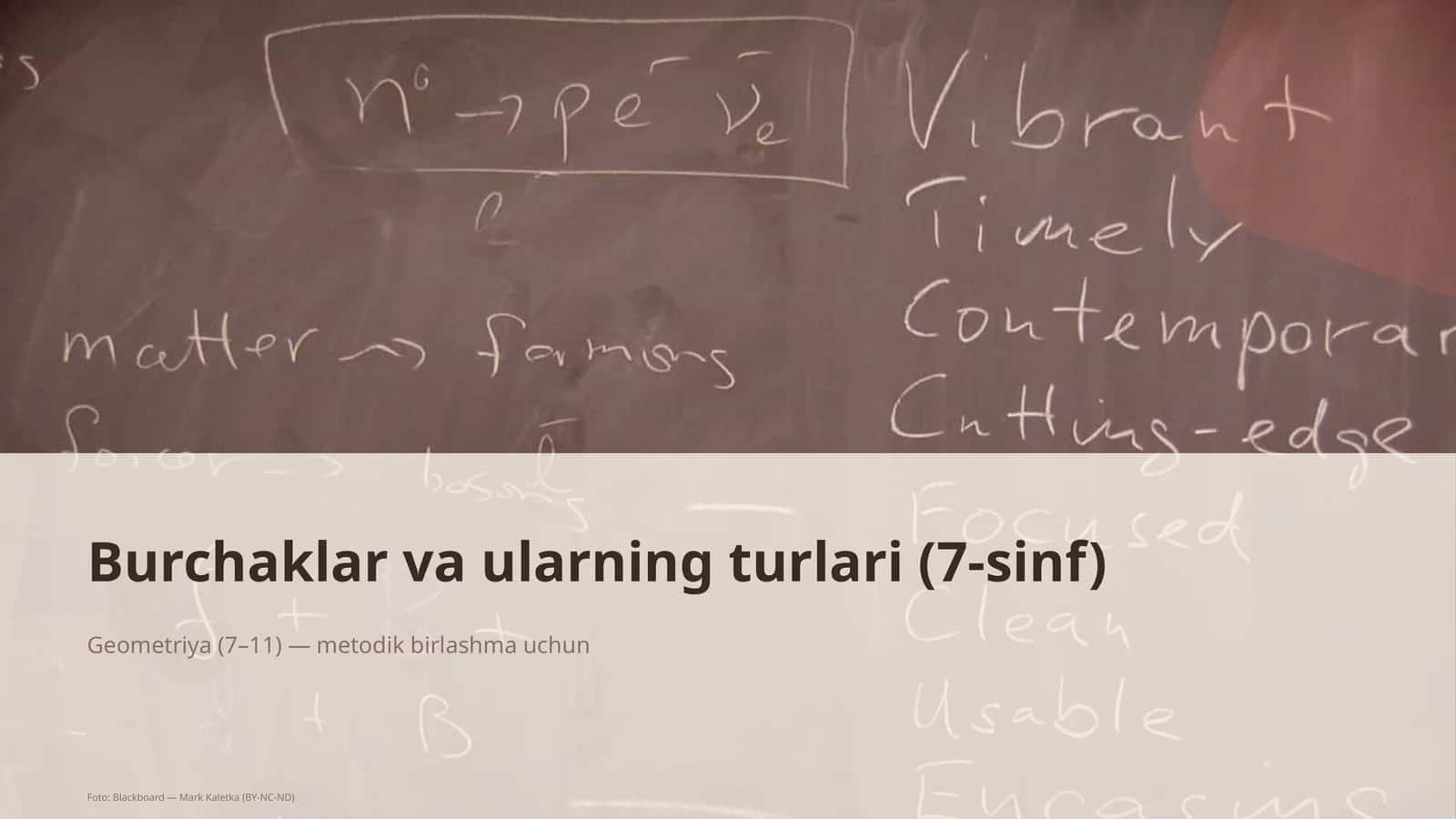 Burchaklar va ularning turlari (7-sinf) 1