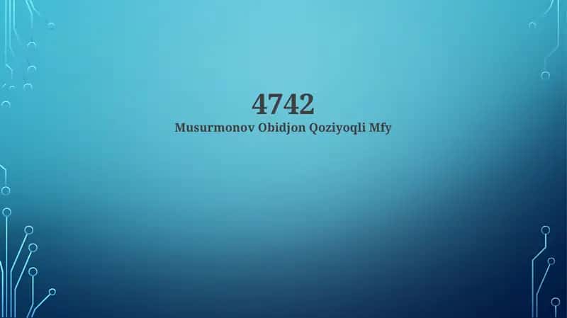 4742-bobning qisqacha mazmuni: Kirish 1