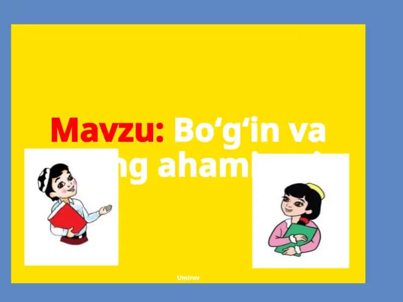 Bo‘g‘in va uning ahamiyati 1