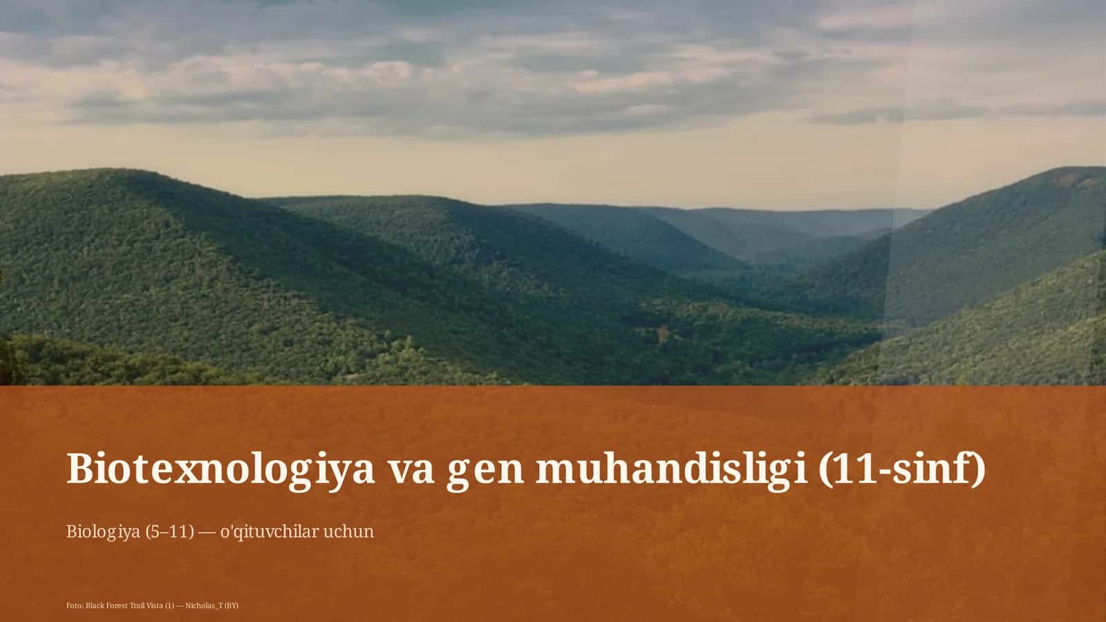 Biotexnologiya va gen muhandisligi (11-sinf) 1