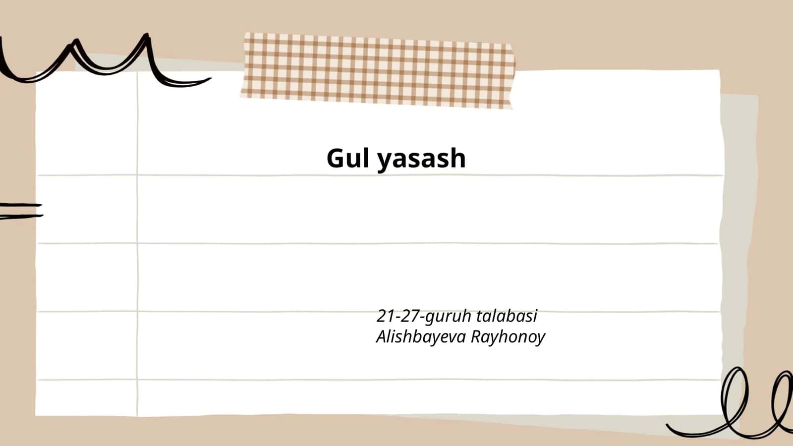Gul yasash 1