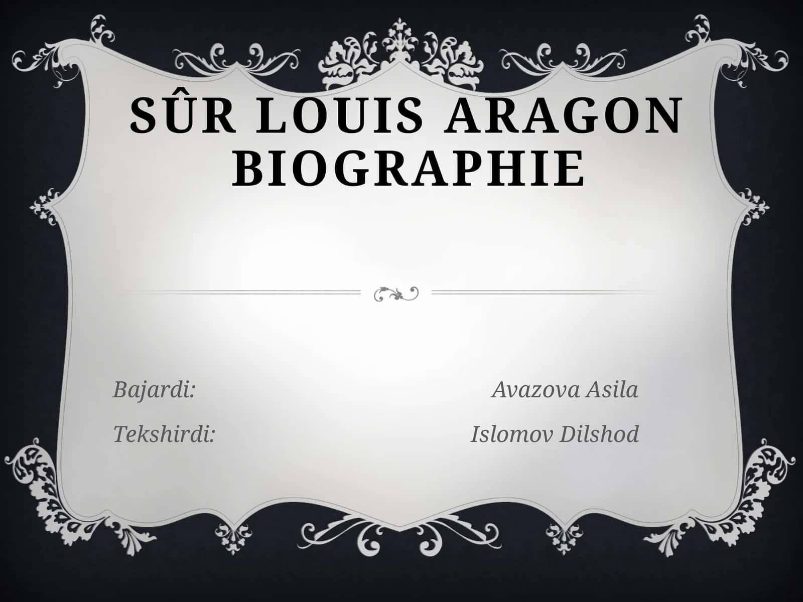 Sûr Louis Aragon biographie 1