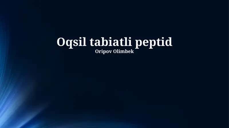 Oqsil tabiatli peptid 1