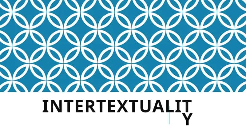 Intertextuality 1