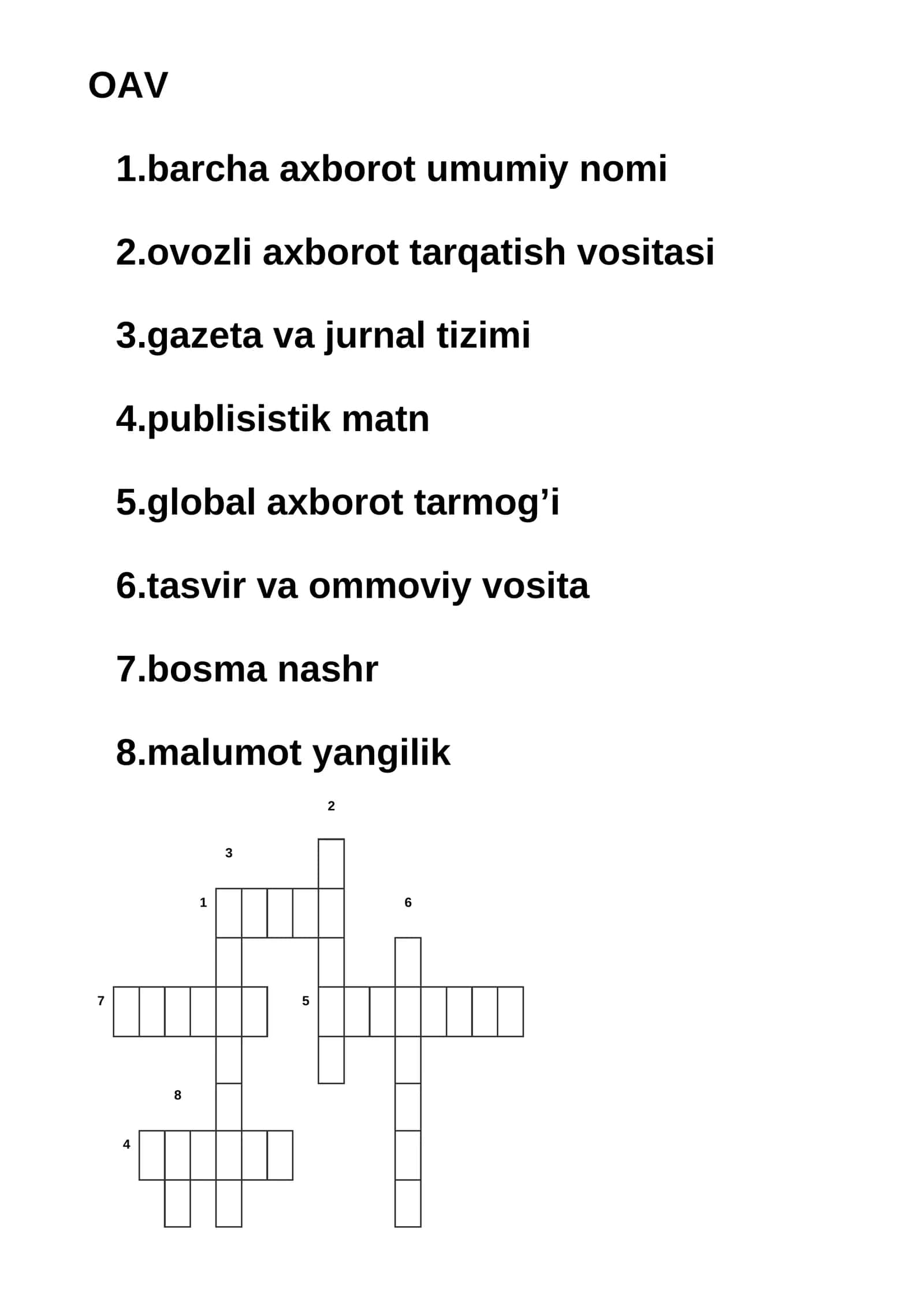 ommaviy axborot vositalari 1