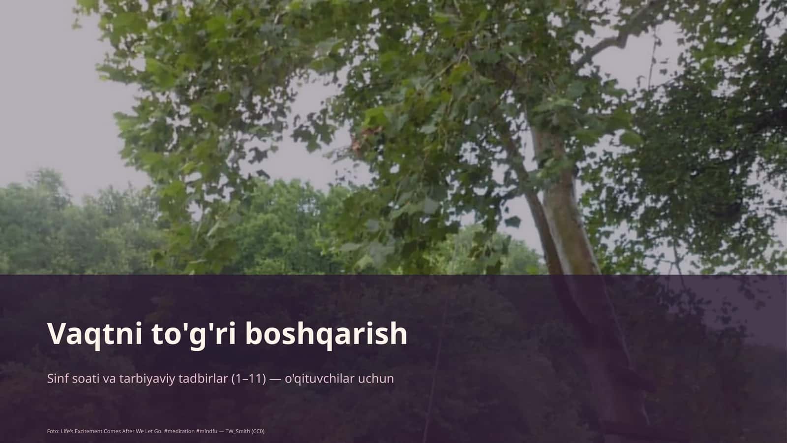 Vaqtni to'g'ri boshqarish 1