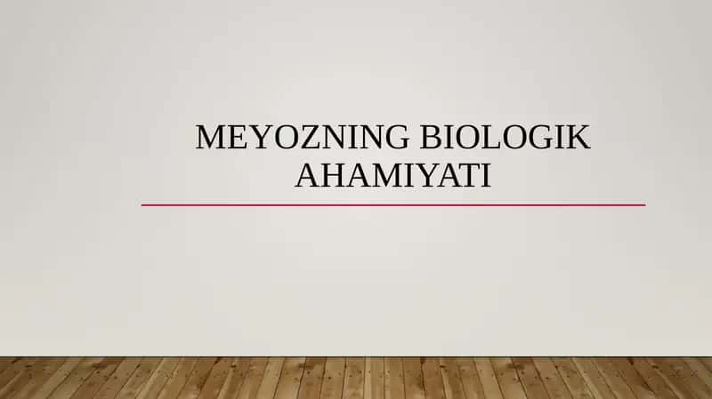 Meyozning biologik ahamiyati 1