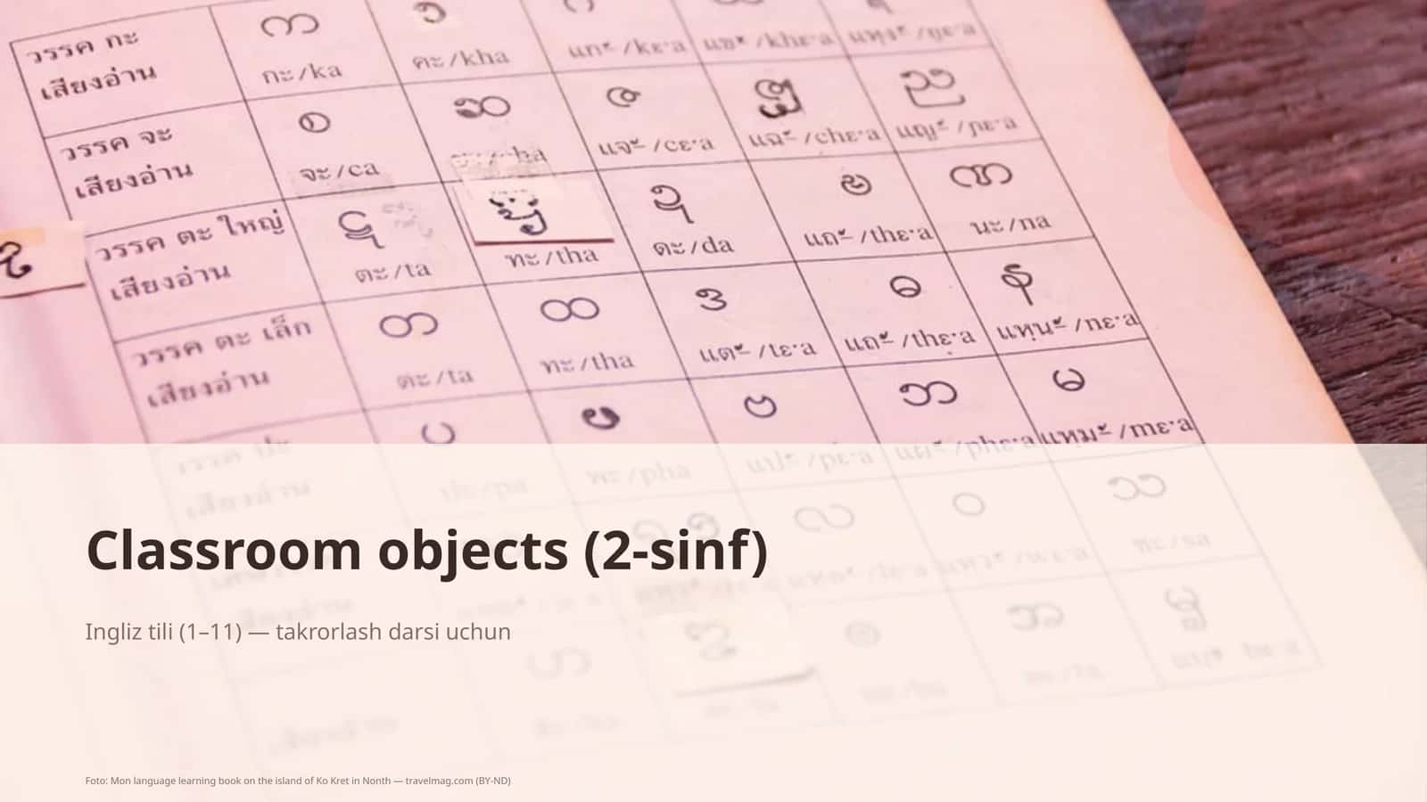Classroom objects (2-sinf) 1
