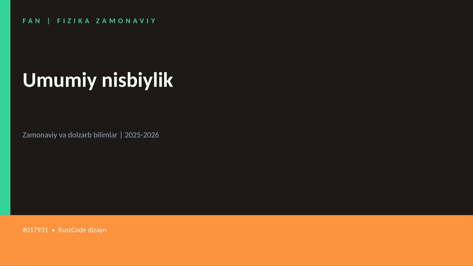 Fizika Zamonaviy 1