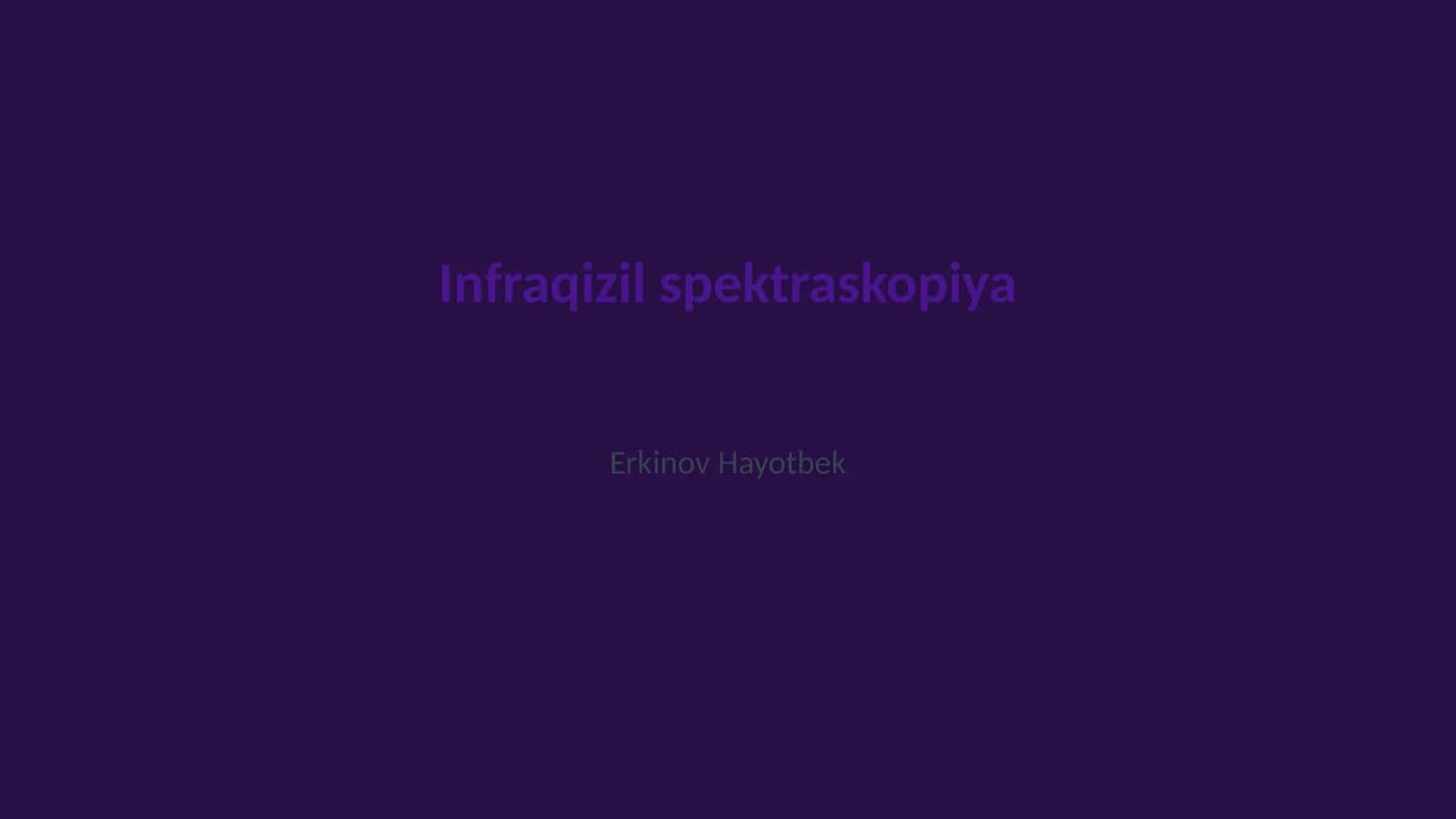 Infraqizil spektraskopiya 1