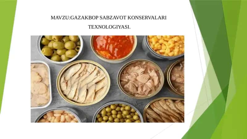 Gazakbop Sabzavot Konservalari Texnologiyasi 1