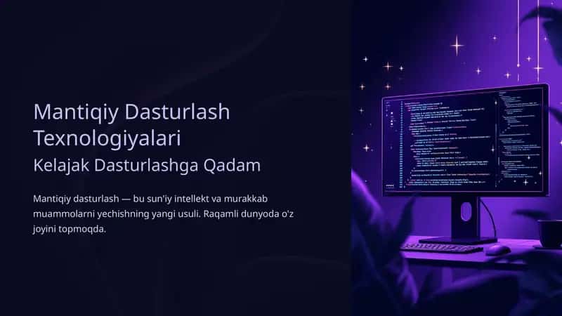 Mantiqiy Dasturlash Texnologiyalari 1