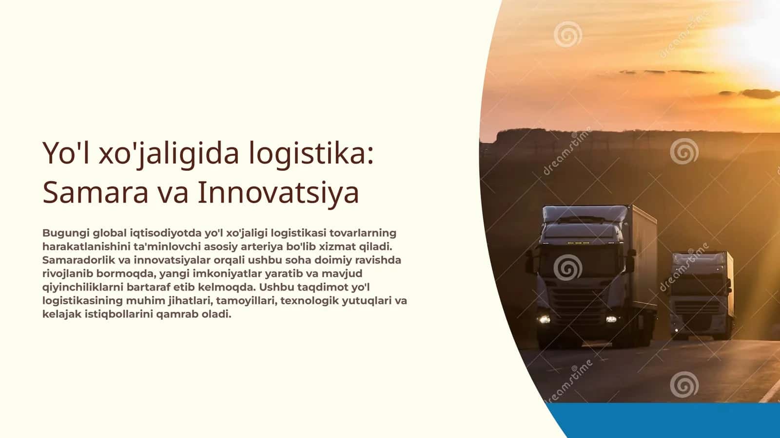 Yo'l xo'jaligida logistika 1