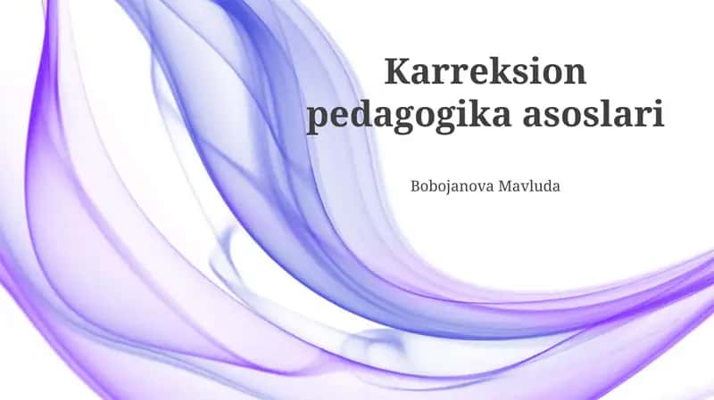 Karreksion pedagogika asoslari 1