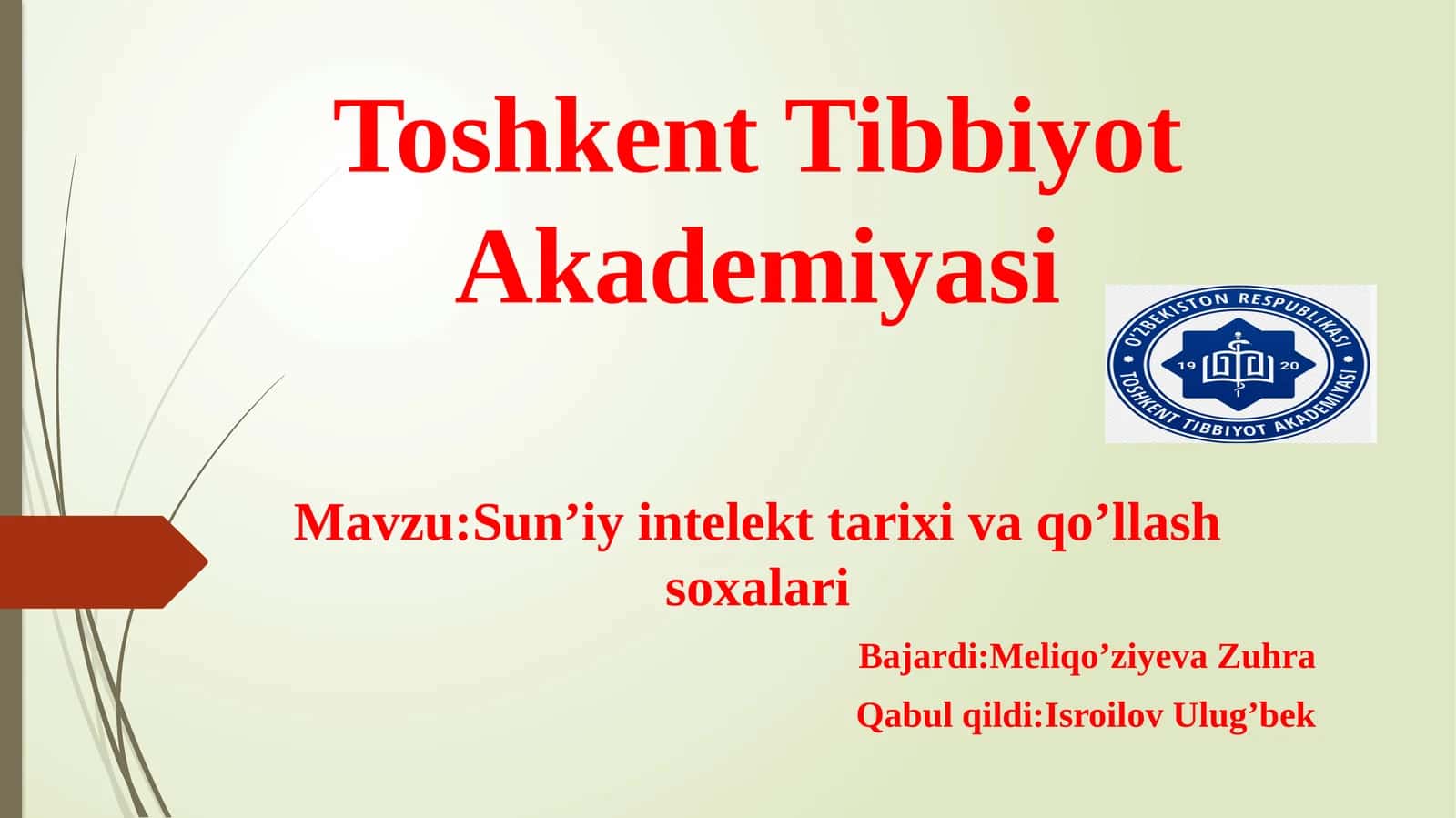 Sun’iy intellekt tarixi va qo’llash sohalari 1