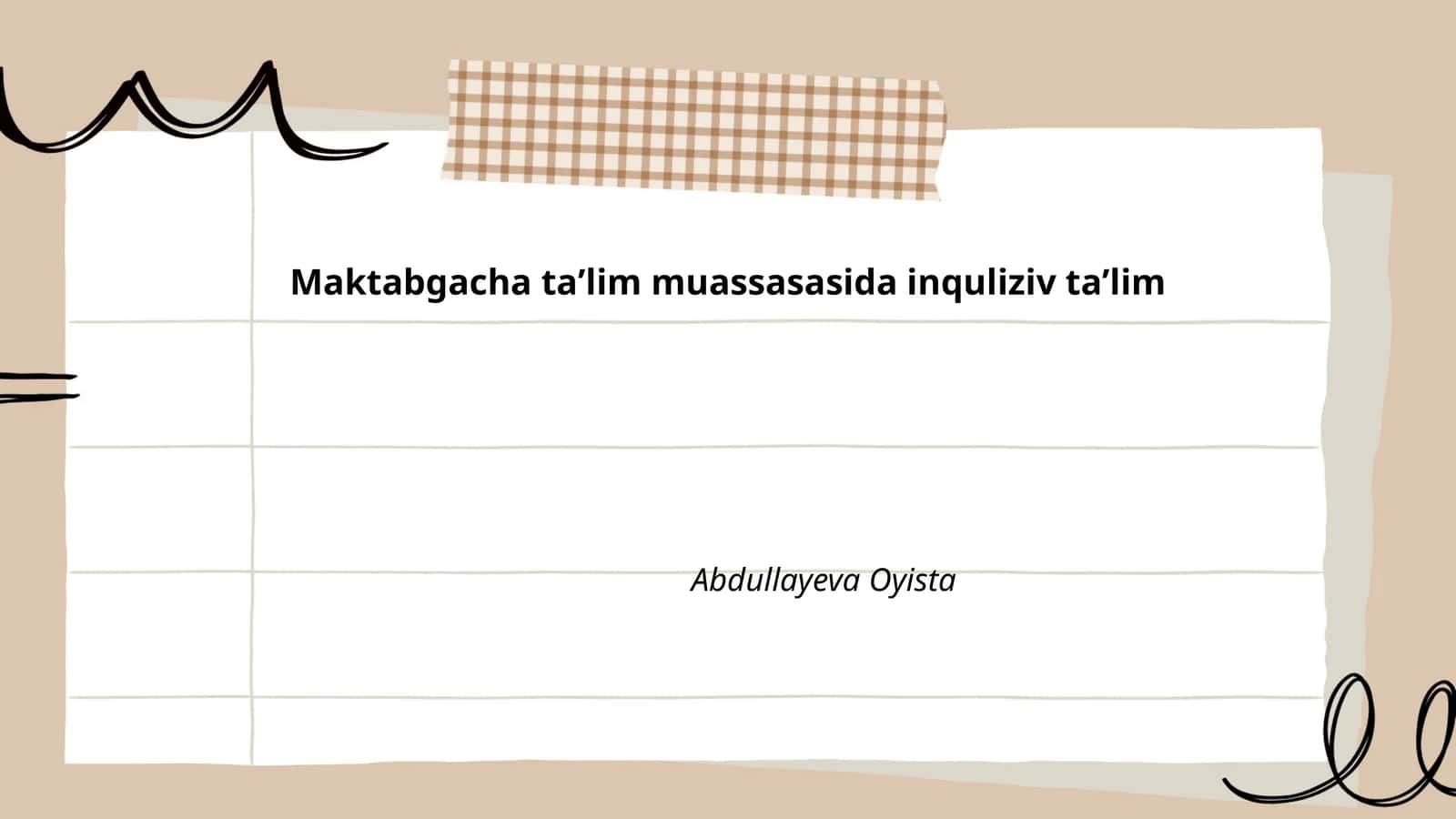 Maktabgacha taʼlim muassasasida inquliziv taʼlim 1