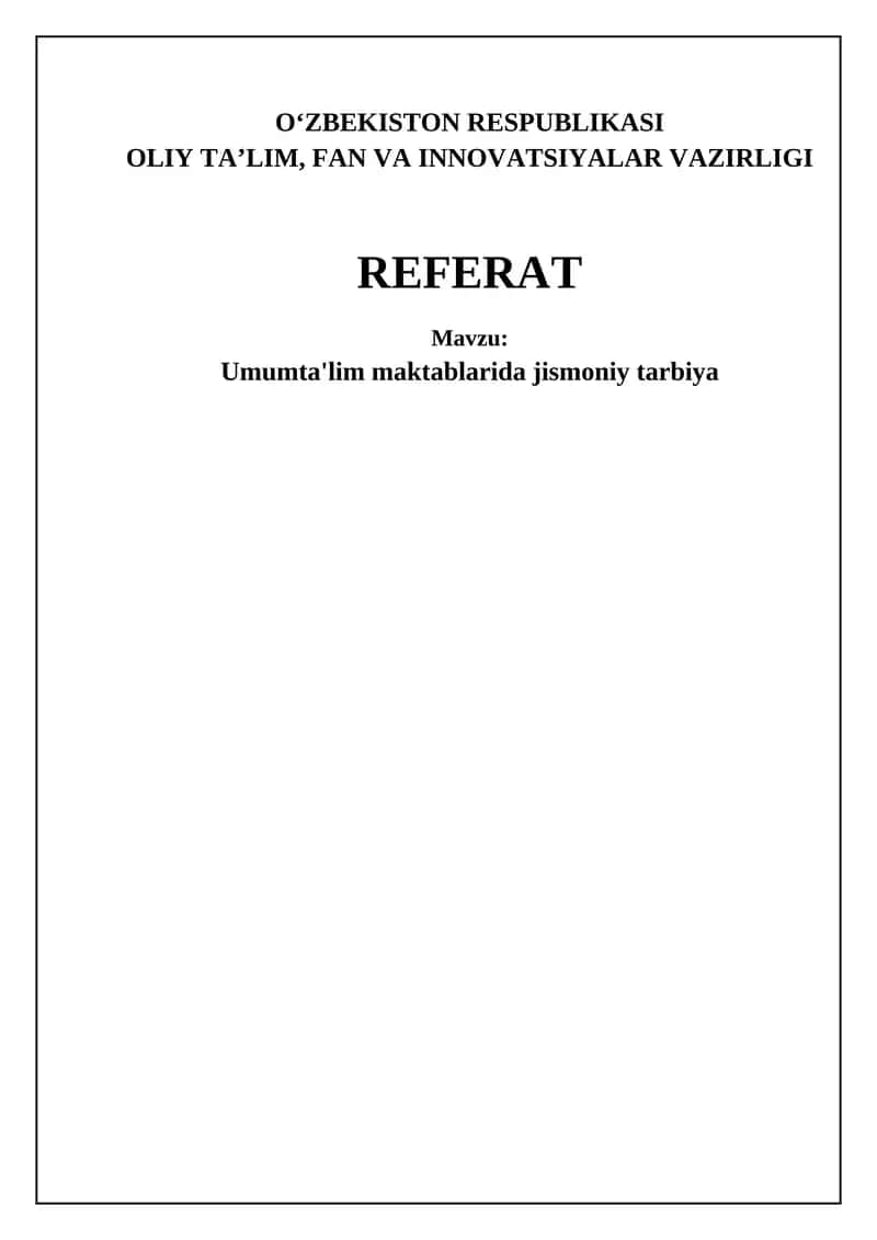 Jismoniy tarbiya: Ta'rif, ahamiyat va maqsadlar 1