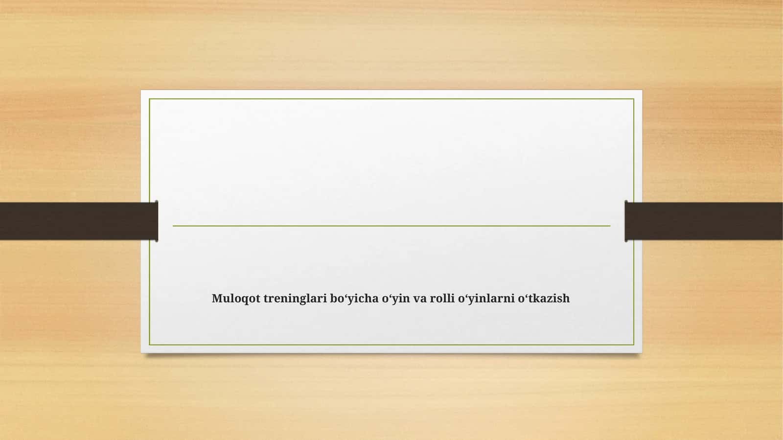 Muloqot Treninglari Bo‘yicha O‘yinlar O‘tkazish 1