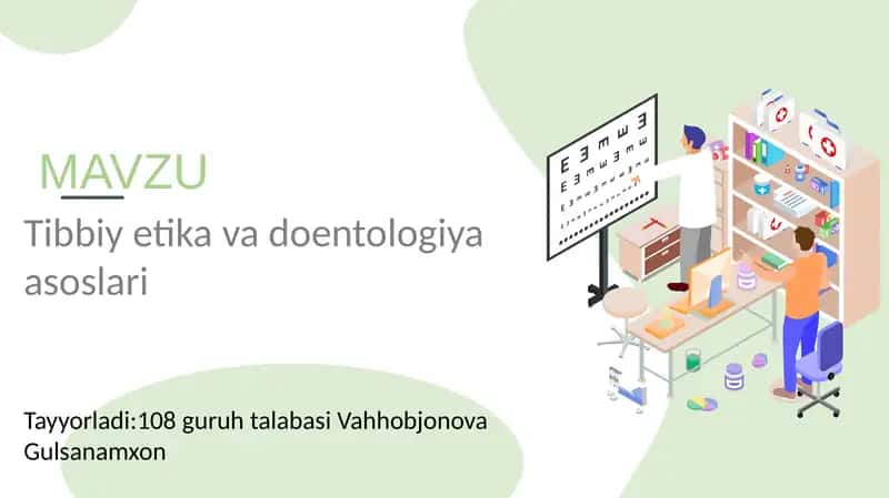 Tibbiyot va Doentologiya asoslari kitobi 1