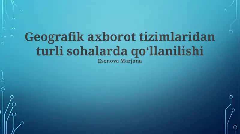 GISning ahamiyati 1