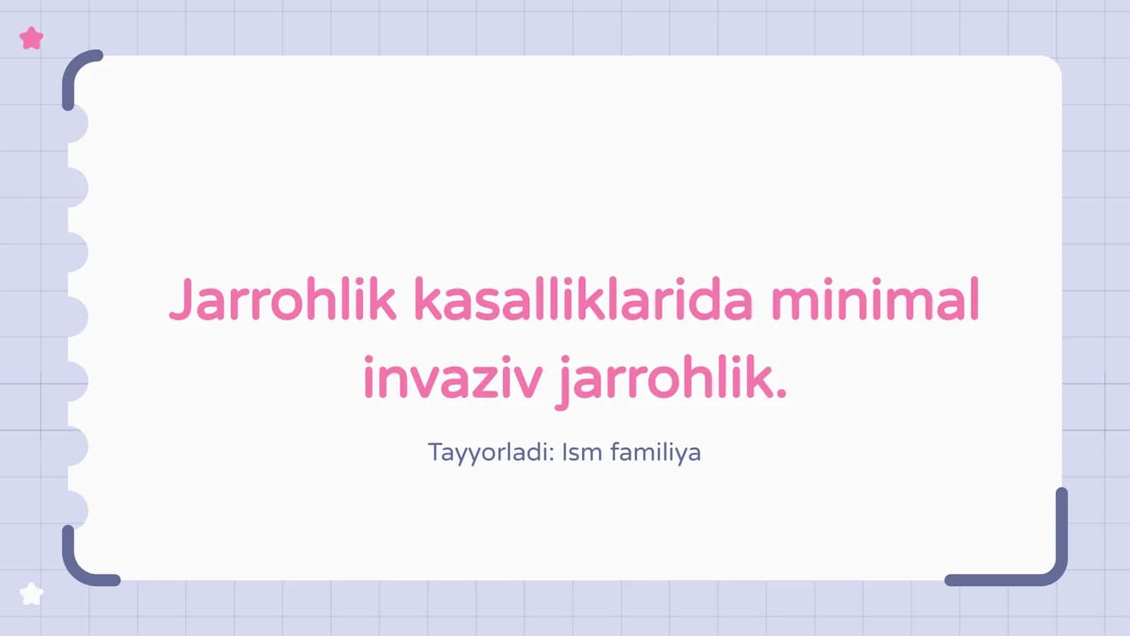 Minimal invaziv jarrohlik 1