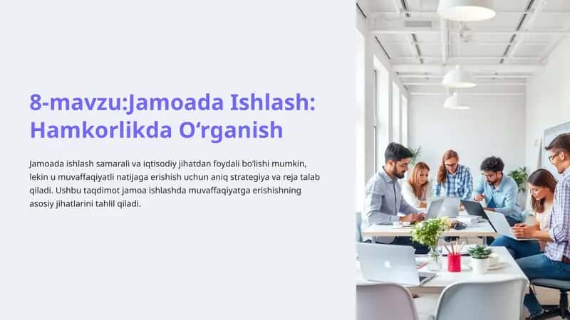 Jamoada Ishlash: Hamkorlikda O‘rganish 1