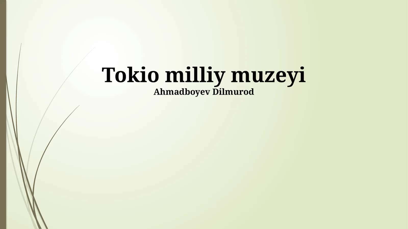 Tokio milliy muzeyi 1