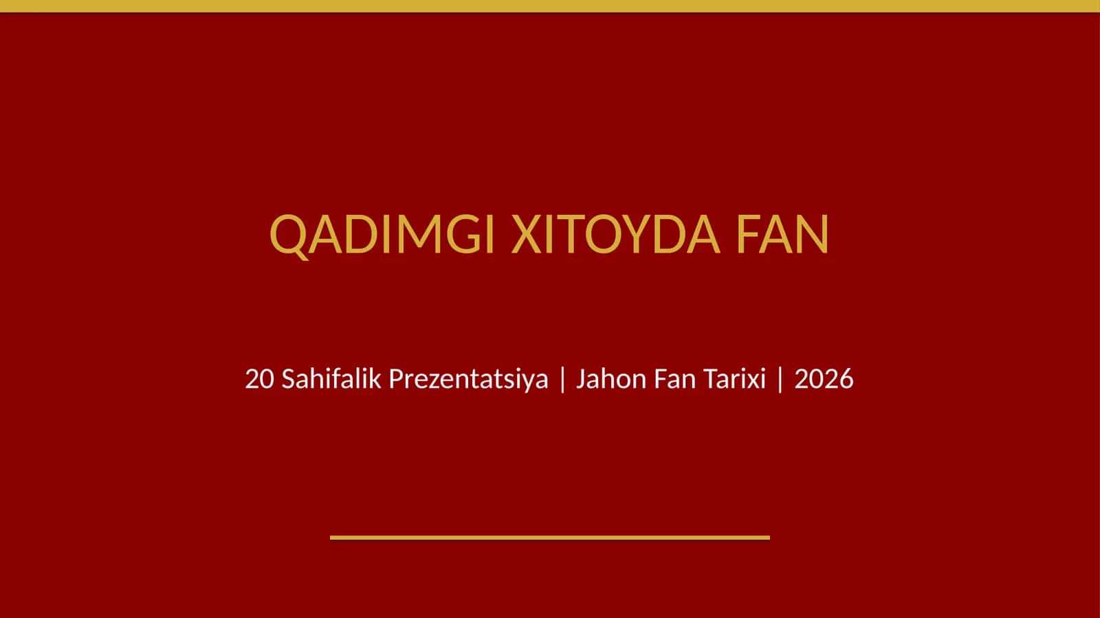 Qadimgi Xitoyda fan 1