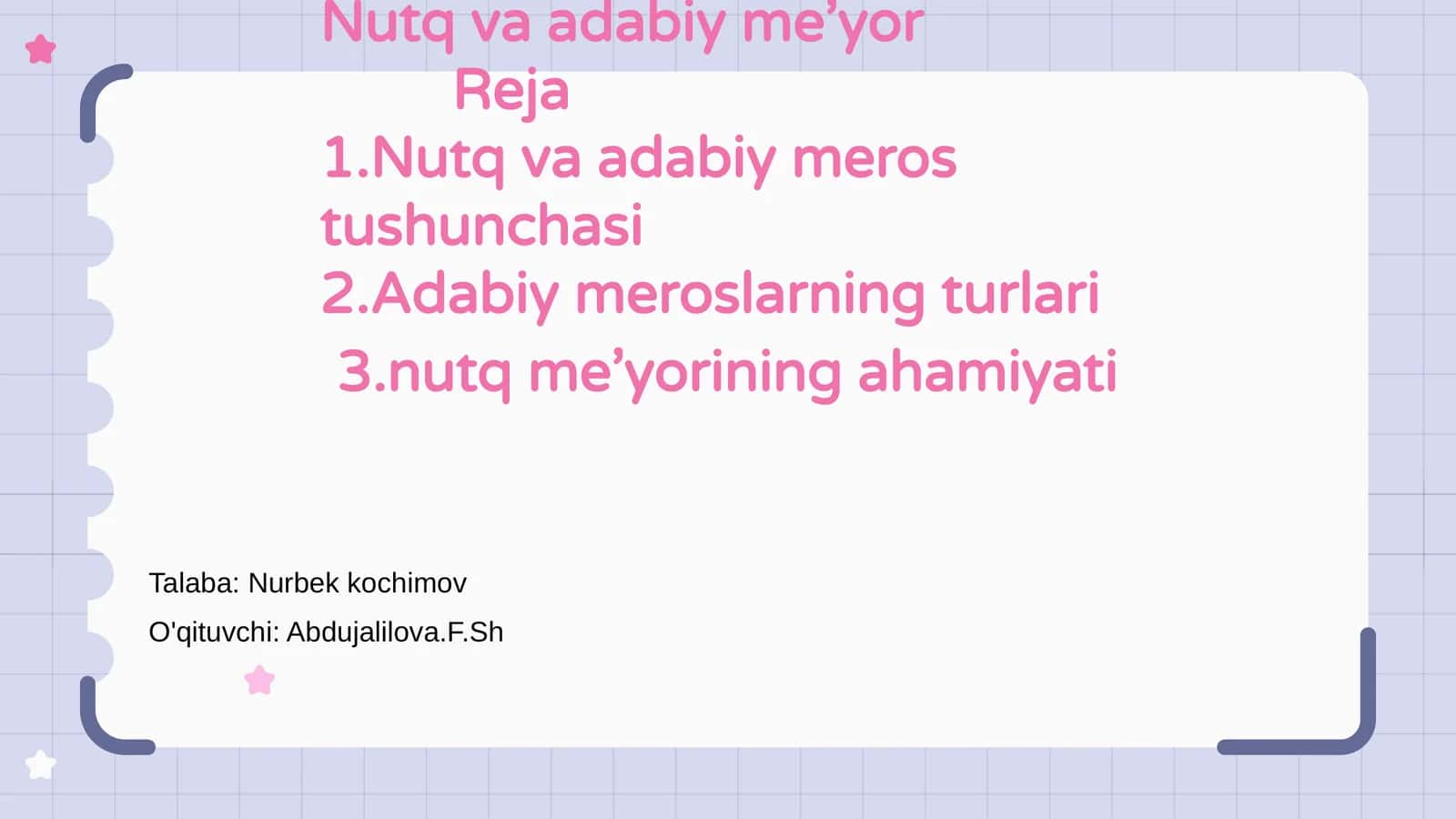 Nutq va adabiy me’yor 1