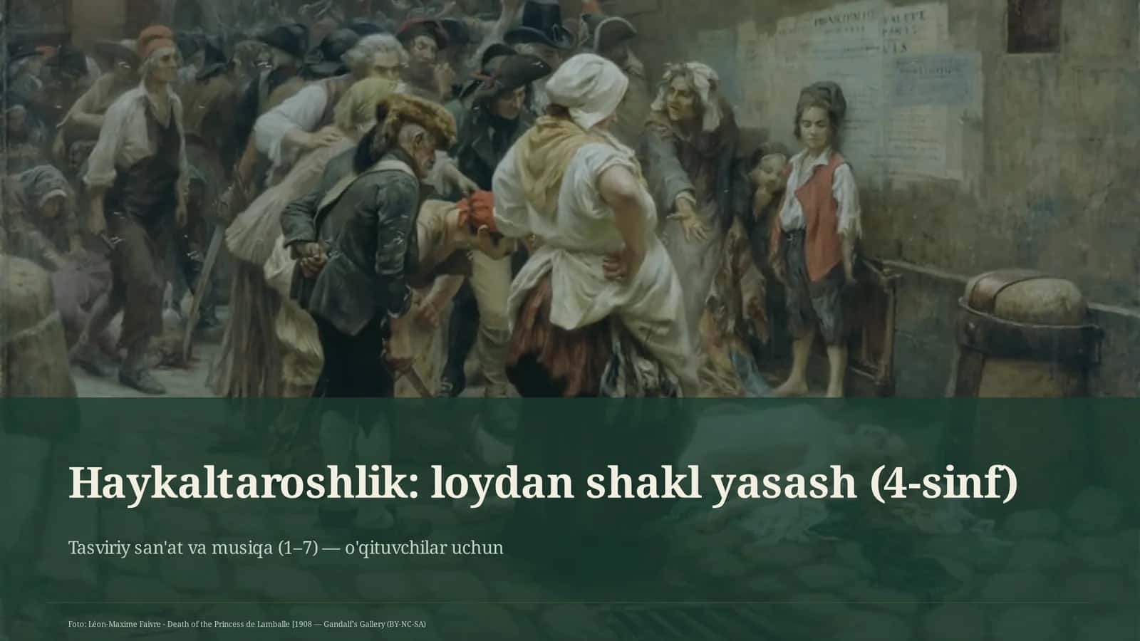 Haykaltaroshlik: loydan shakl yasash (4-sinf) 1