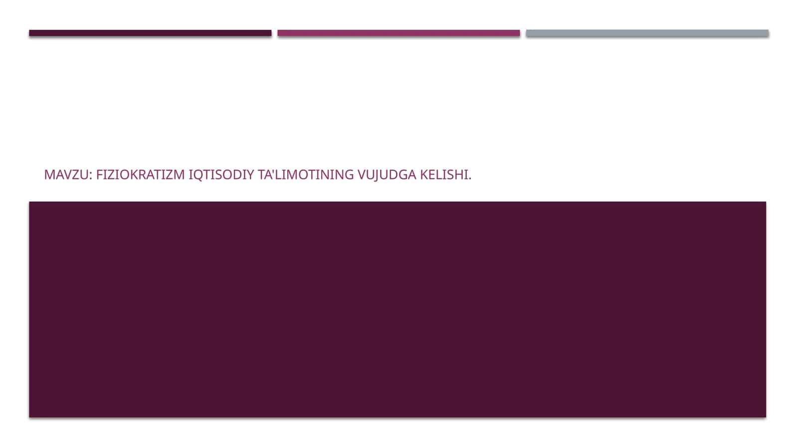 fIZIOKRATIZMIqtisodiy ta'limotining vujudga kelishi 1