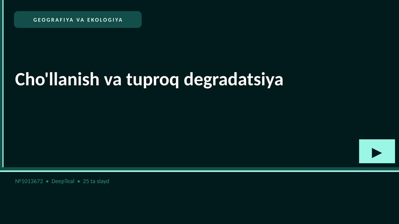 GEOGRAFIYA VA EKOLOGIYA 1