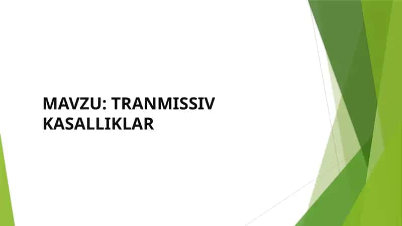 Transmissiv Kasalliklar 1