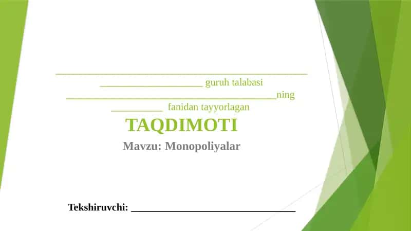 Monopoliyalar 1