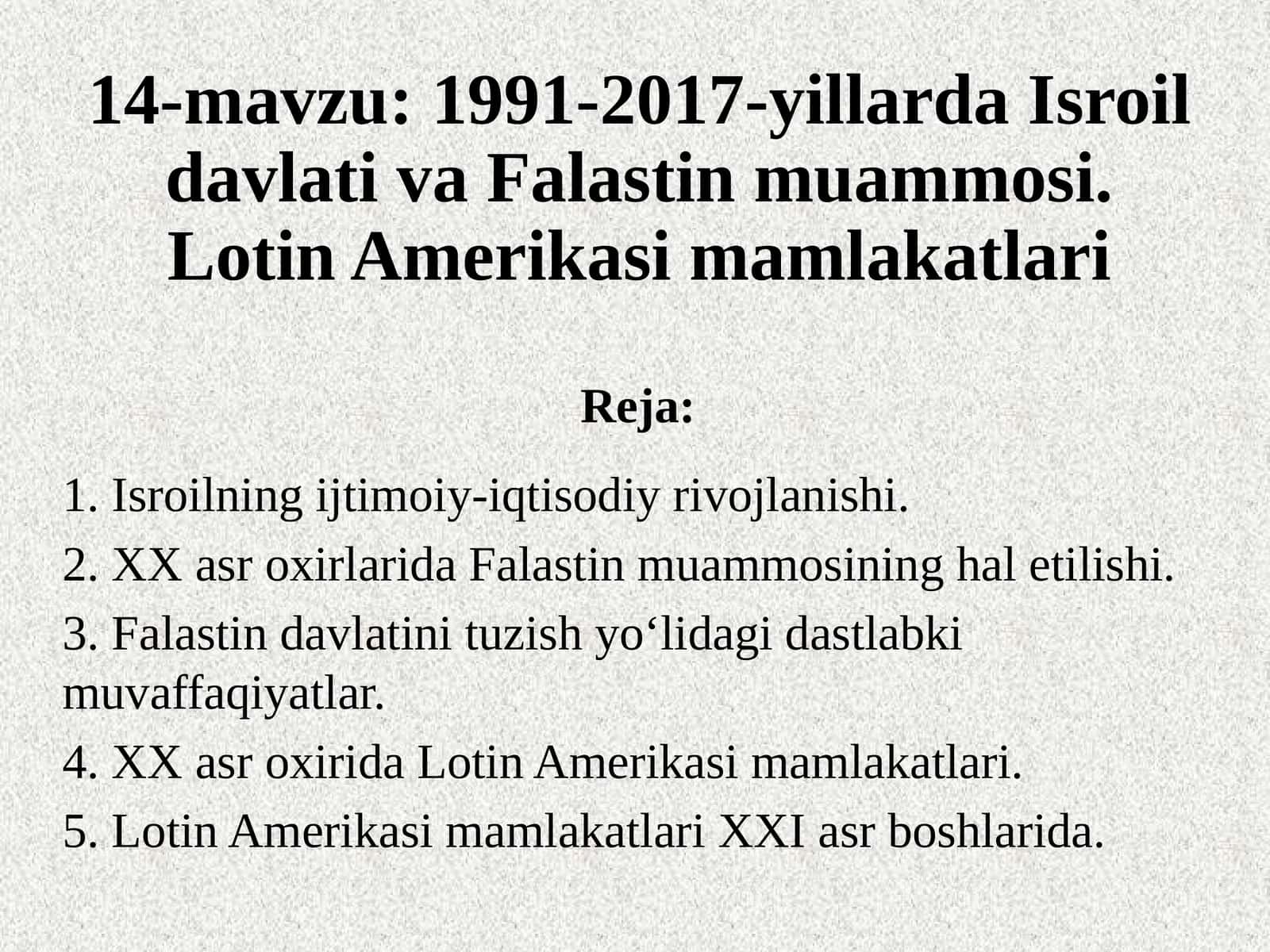 Isroil va Falastin 1
