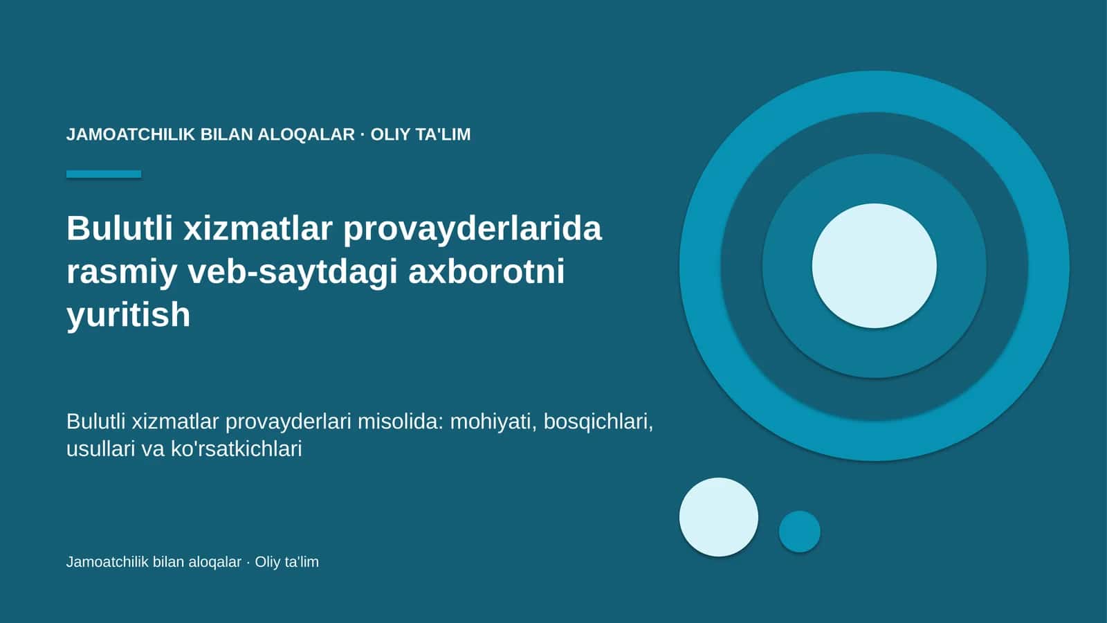 bulutli xizmatlar provayderlarida rasmiy veb saytdagi axborotni yuritish 4806 1