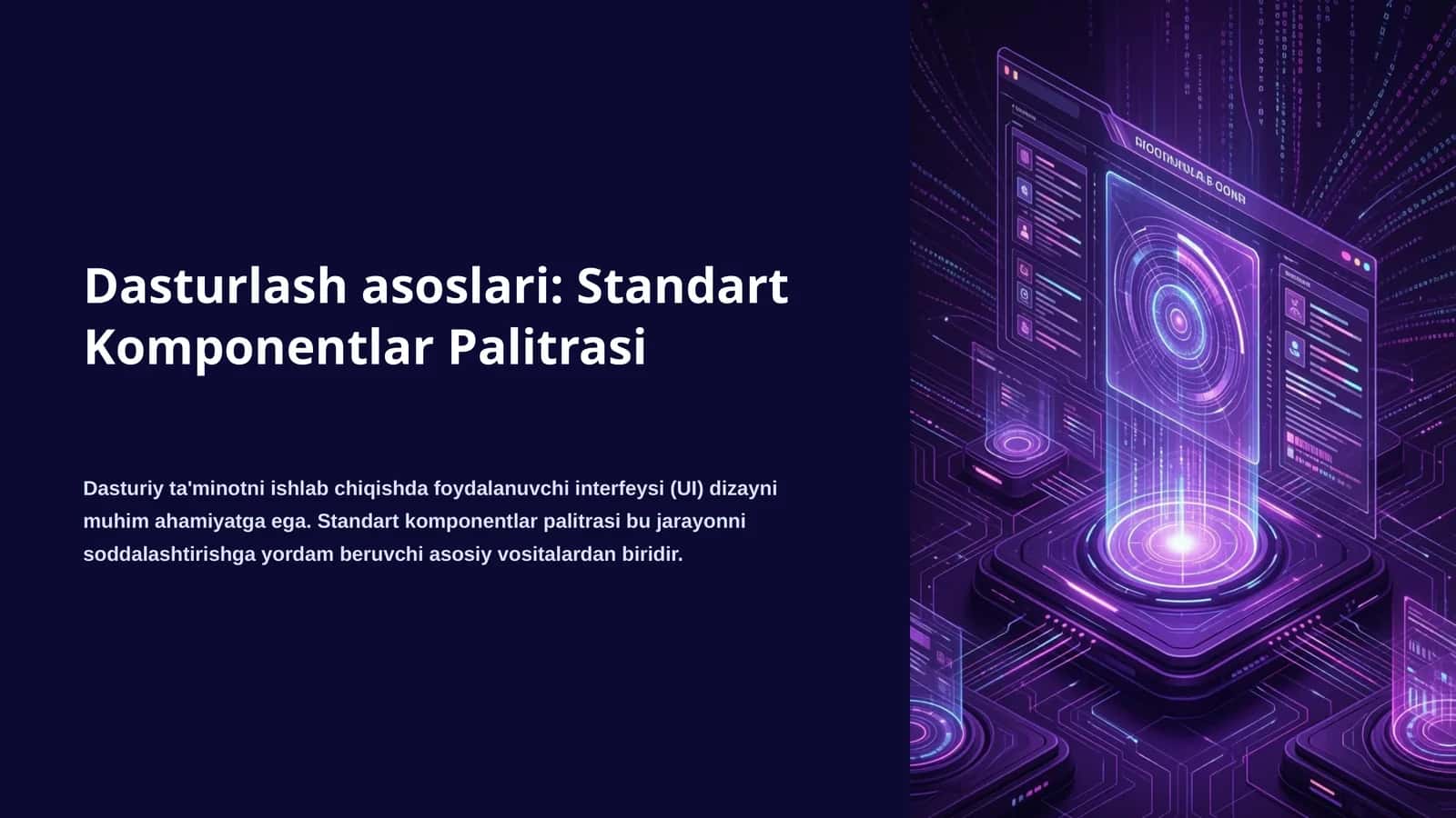 Standart Komponentlar Palitrasi 1