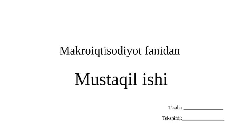 “Resurslar – tovarlar va xizmatlar” hamda “Daromadlar – xarajatlar”ning doiraviy oqimi modeli 1