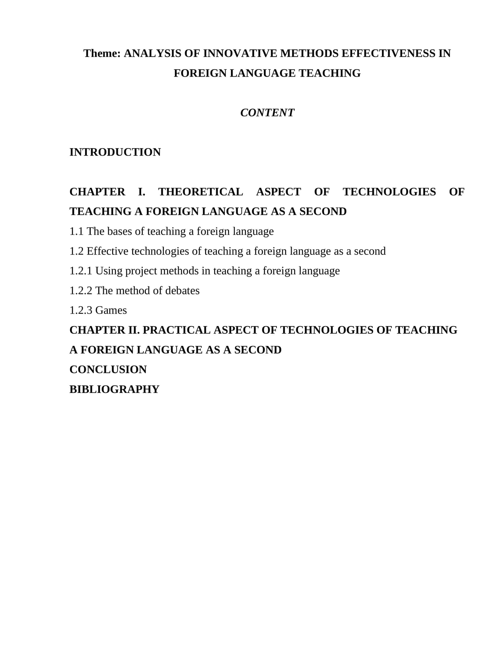 ANALYSIS OF INNOVATIVE METHODS EFFECTIVENESS IN FOREIGN LANGUAGE TEACHING 1