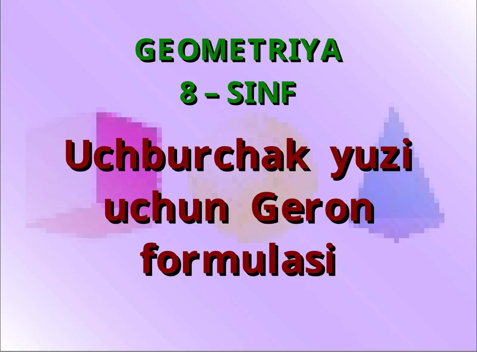 Geron formulasi 1