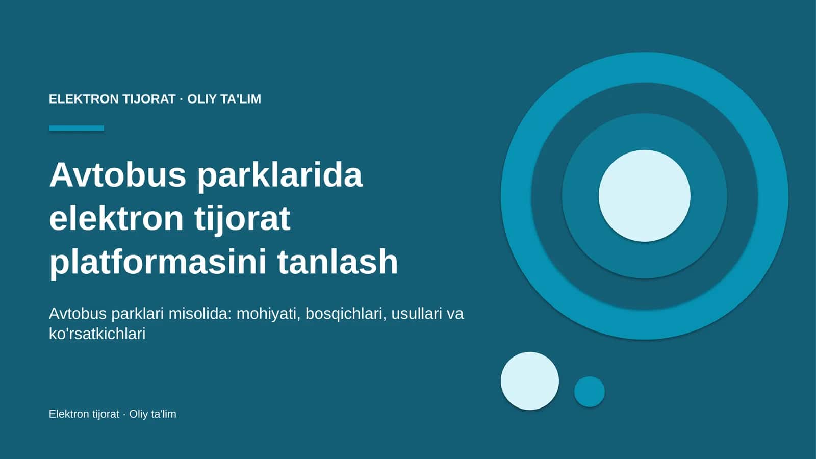 Avtobus parklarida elektron tijorat platformasini tanlash 1