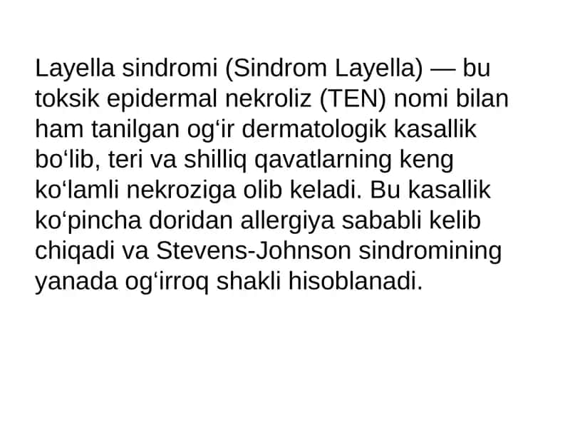 Layella sindromi (SindromLayella) 1