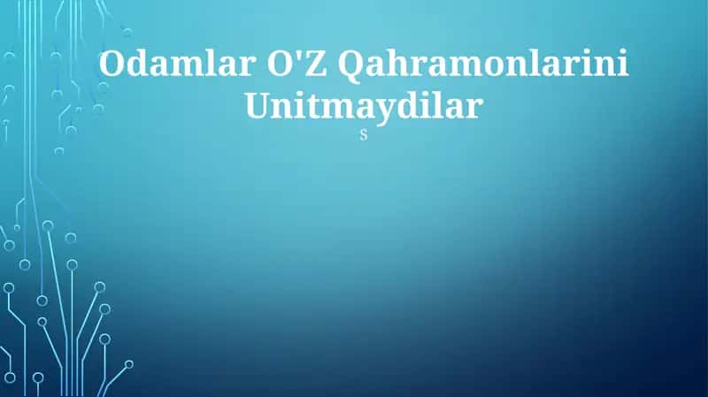 Qahramonlikning ahamiyati va merosiyati 1