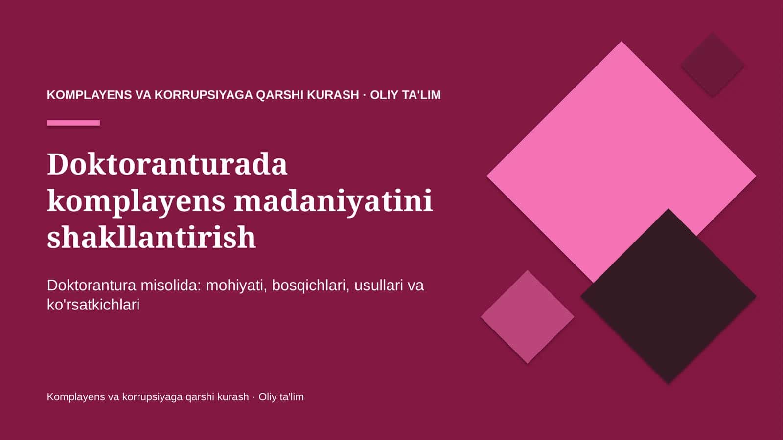 doktoranturada komplayens madaniyatini shakllantirish 7393 1
