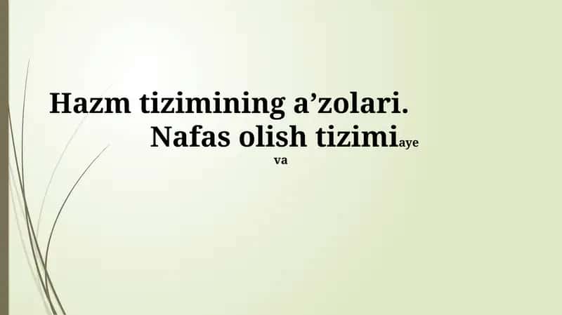 Hazm tizimi a'zolari 1
