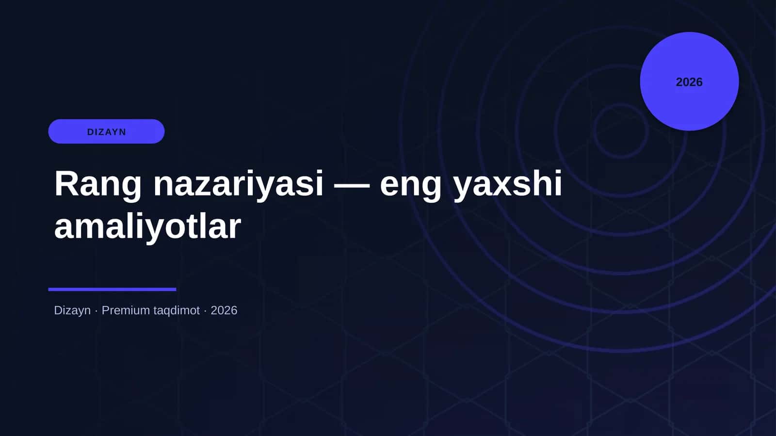 Rang nazariyasi — eng yaxshi amaliyotlar 1