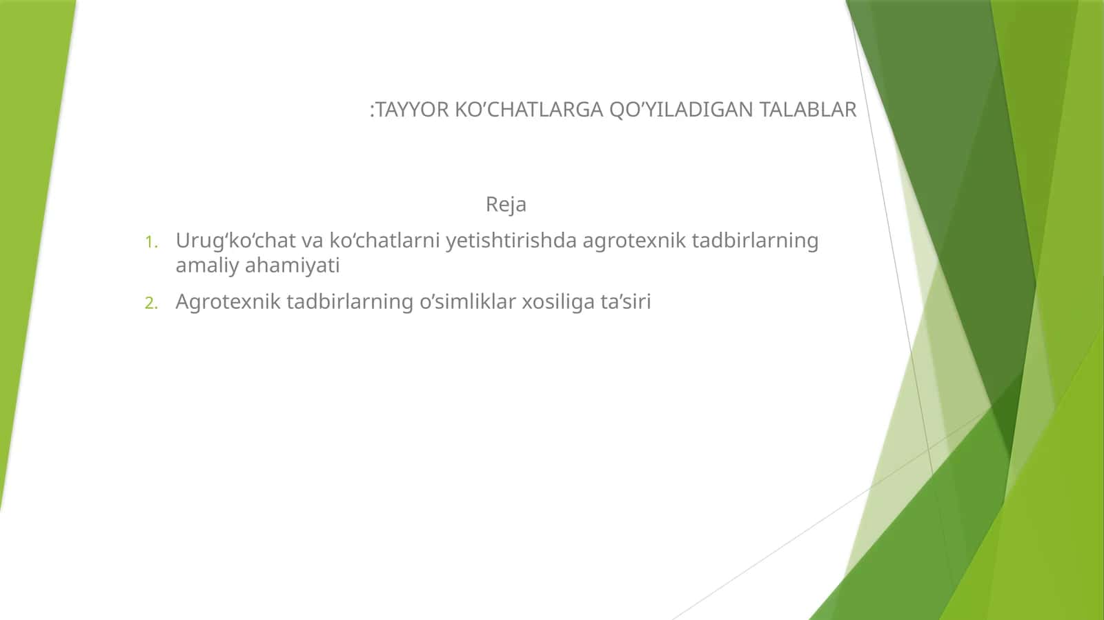Agrotexnik Tadbirlar 1